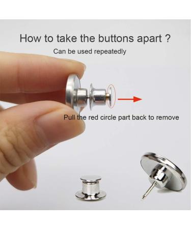 Instant Jean Button Pins for Pants - No Sew, No Tools Needed | 4 Sets Replacement Buttons | Easy Installation, Reusable & Adjustable - Buy Online on GoSupps.com
