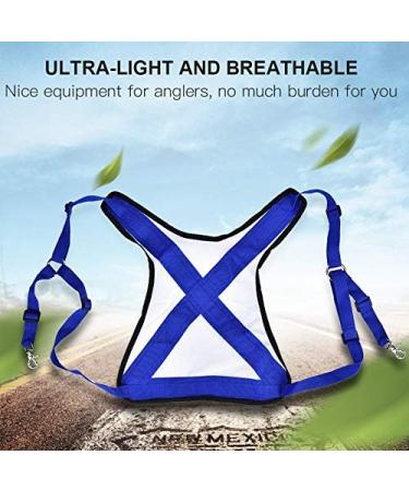Fishing Shoulder Back Harness - Adjustable Ultralight Vest Belt with PVC Material - Tackle Equipment for Anglers - 18.5 x 15.7in - Buy Online on GoSupps.com