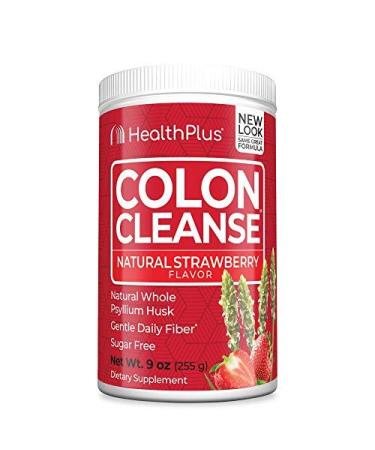Health Plus Colon Cleanse - Natural Daily Fiber - No Artifical Flavors, Natural Sweetener, Gluten Free, Detox, Heart Healthy, Strawberry Flavor (9 Ounces, 36 Servings)