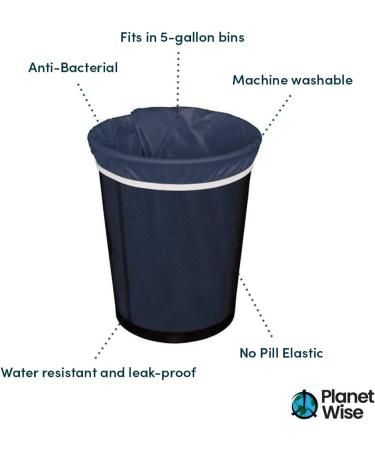 Planet Wise Small Pail Liner - Celestial Sea | Leak Proof 5 Gallon Garbage Bag | Reusable Diaper Genie Refill - Buy Online on GoSupps.com