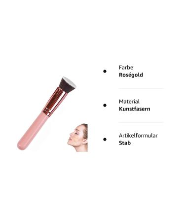 Olakin Rose Gold Make-Up Brush Flat Foundation & Cosmetic Brush for Creamy Powdery & Liquid Makeup - Buy Online on GoSupps.com