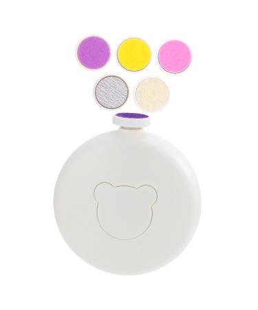 Beatifufu 1 Set Nail Pedicure Tool Safe Adults Nail Kit Electric Nail Sharpener Electric Nail Trimmer Safe Nail Trimming Tool Nail Trimmer Safe Nail Polishing Accessory 7X7X3CM White