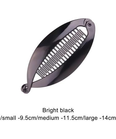 vreplrse Ponytail Clip - Stylish And Versatile Hair Accessory With Wide Range Of Specifications Lacquered Fish Clip Vertical Clip Bright black large size-14cm - Buy Online on GoSupps.com