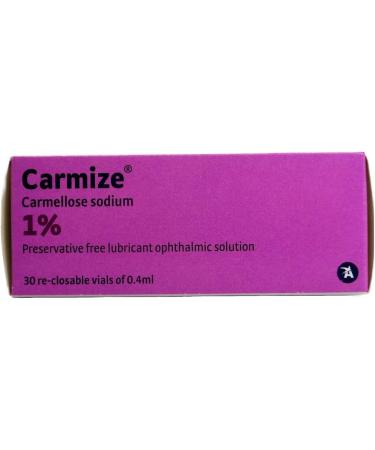 Carmize Carmellose Sodium Eye Drops 1% Lubricant Re-Closable Vial's of 0.4ml (30 Vials) - Buy Online on GoSupps.com