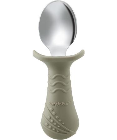 Pandaear 6-Piece Children's Cutlery Set | BPA-Free Silicone & Stainless Steel Baby Fork & Spoon | Anti-Choke Design | Ideal for 1-Year-Olds | Light Brown - Buy Online on GoSupps.com