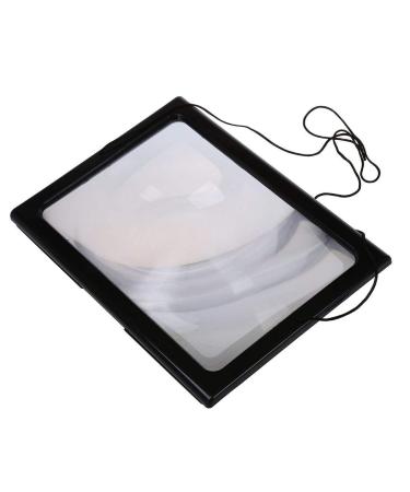 Ultrathin A4 Full Page Large PVC Magnifier 3X Foldable Magnifying Glass Loupe Hands Free for Reading with 4 LED Lights Good Times