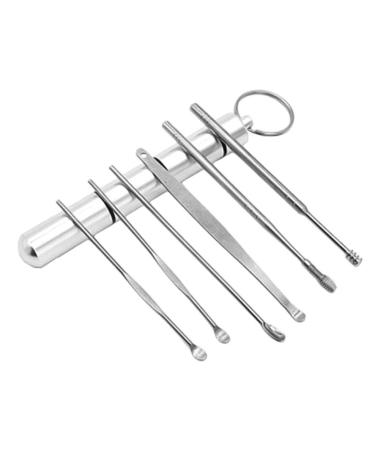 2Sets Steel Ear Pick Spoon Ear Wax Removal Cleaner Portable Ear Pick Ear Care Cleaning Tool