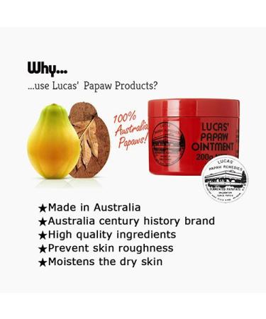 Lucas Papaw Ointment 200g - Natural Skin Healing Balm - Buy Online on GoSupps.com