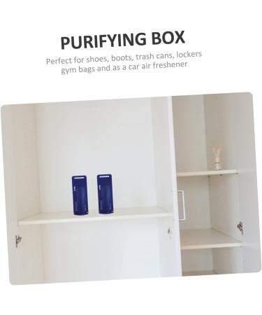 Organic Shoe Box Drawers 2pcs for Closet | Odor Eliminator for Women's Shoes | Dark Blue x2 | Car Deodorizer Included - Buy Online on GoSupps.com