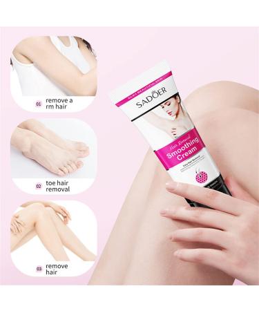 Gentle & Soothing Sensitive Depilatory Cream - Painless Hair Remover for Women | Moisturizing Face & Body Solution  - Buy Online on GoSupps.com