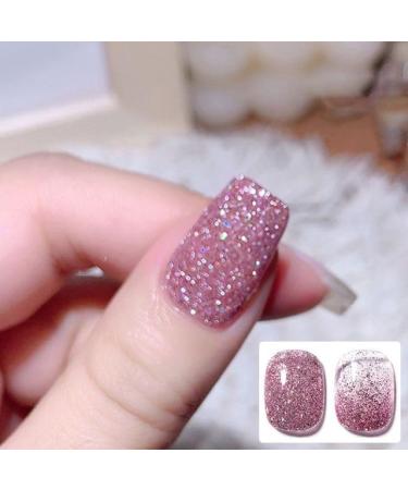 10ml UV Nail Art Gel Soak Off Gel Varnish Lacquer Broken Diamond Phototherapy Glue Glitter Gel Nail Polish Gel - (Color: 1)