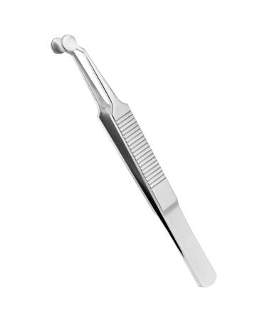 Premium Stainless Steel Arita Tauber Meibomian Gland Expressor Forceps Eyelid Massage Tweezers-Round Tip.