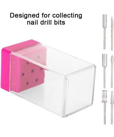 Manicure Tool Organizer Displayer Stand with 7 Slots for Nail Drill Bit Collection (Rose Red) - Buy Online on GoSupps.com