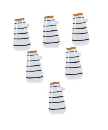 Zerodeko Terrarium Oil Dispenser 6pcs Kitchen Sauce Bottle Liquid White Soy Sauce Vinegar Olive Oil Dispenser Salad Dressing Container 13X7.5X4.3CMx6pcs Whitex6pcs