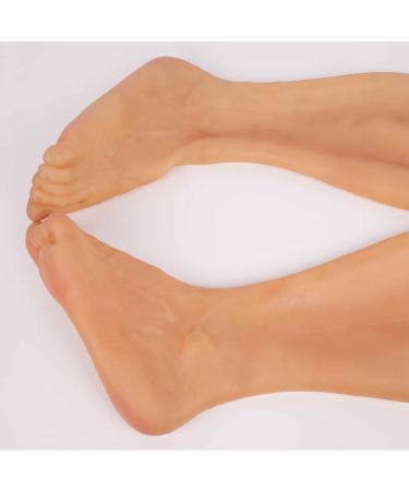 CRODRES Realistic Men Silicone Foot Mask - Prosthetic Artificial Feet Sleeve for Halloween Cosplay - Buy Online on GoSupps.com