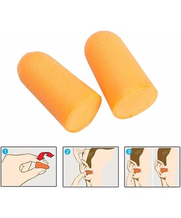 Buy Orange 10 Pair Ear Plugs - Best Noise Reduction & Sleep Aid for Adults & Kids | Soft Foam Soundproof Earbuds for Travel - Buy Online on GoSupps.com