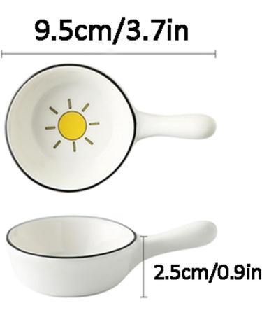 Fruit Bowl Snack Containers Ceramic Dipping Bowl with Handle Sushi Dipping Bowl Multifunctional Serving Plate for Soy Sauce Ketchup and Seasonings Breakfast Bowls (Color : A) (C) - Buy Online on GoSupps.com