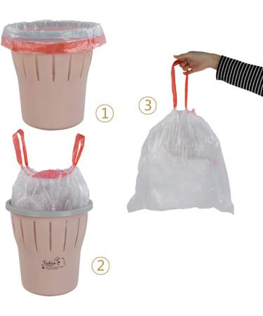EudokkyNA 3 Gallon Drawstring Garbage Bags Clear Kitchen Trash Bag 220 Bags/4 Rolls - Buy Online on GoSupps.com