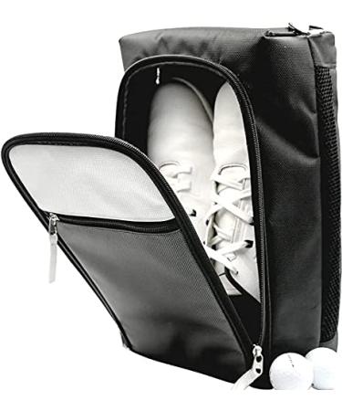 Zippa Golf Shoe Bag I No More Grass in Your Car I Ventilation, Large Pockets for Golf Accessories I Golf Shoe Bag for Men and Women Golf Accessories for Men, Golf Trunk Organizer, Black, Grey, White