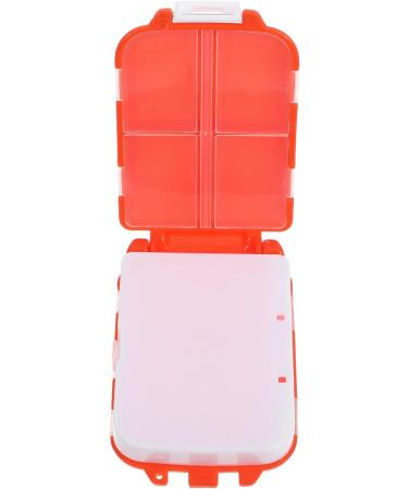 Beaupretty 3 Layers 8 Compartments Daily Medicine Case Daily Pill Organizer Portable Travel Pill Case Pocket Pill Container for Travel Orange - Buy Online on GoSupps.com