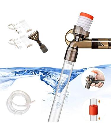 STARROAD-TIM Fish Tank Aquarium Gravel Cleaner Kit Long Nozzle Water Changer for Water Changing and Filter Gravel Cleaning with Air-Pressing Button and Adjustable Water Flow Controller 15* 2 inches