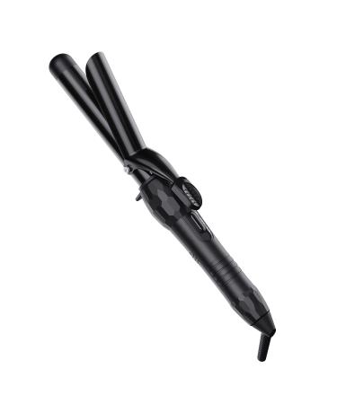 LURA 1 Inch Curling Iron, Ceramic Tourmaline Coating Barrel Hair Curler with 2 Heat Setting (320/410), Suitable for All Hair Types 1-Inch Black Curling Iron