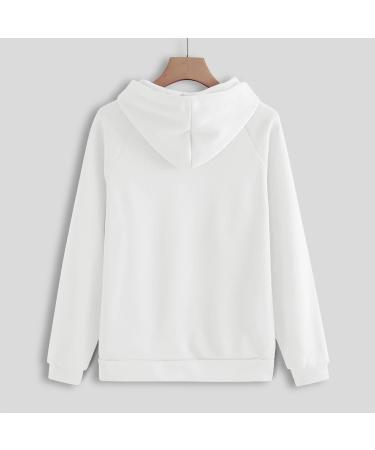 UQGHQO Women's 2 Piece Sweat Set - Long Sleeve Top and Pants Tracksuit | Z230406a-white Large - Buy Online on GoSupps.com