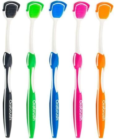 DenTek Orabrush Tongue Cleaner & Scraper - Pack of 4 | Best Tongue Hygiene for Fresh Breath - Ship Internationally - Buy Online on GoSupps.com