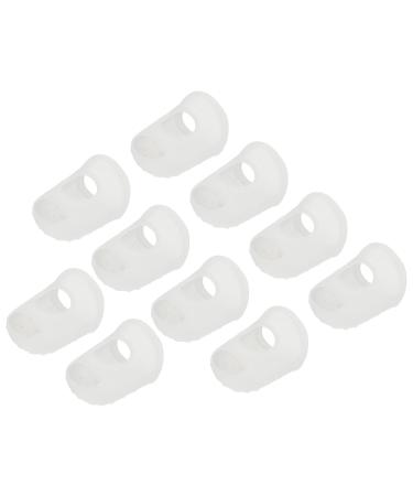 YOKIVE 10 Pcs Fingertip Protector Silicone Fingertip Covers | Protect Fingers Great for Playing Guitar Sewing Cutting (Transparent 29mm/1.15-inch)