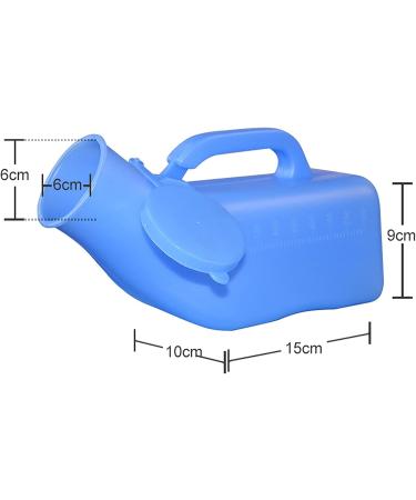 Male Urinal- Thick Firm Portable Sealing is Good Reusable Mobile Potty Urine Bottle with 1000mL for Men Incontinence Elderly Child(Blue) Happy - Buy Online on GoSupps.com