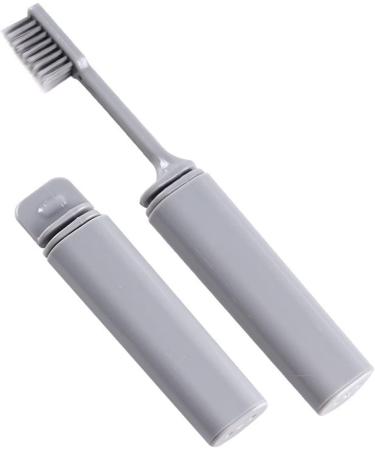 Travel Toothbrush - Foldable & Drinkable Soft Toothbrush for Camping & Travel | Gray (1 Pack) - Ideal for School & On-the-Go - Buy Online on GoSupps.com