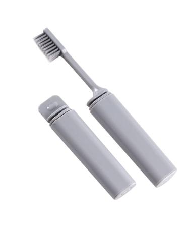 Our travel home toothbrush drinkable soft with box toothbrush travel toothbrush camping foldable for travel sizes school travel toothbrush soft (gray one size) gray 1 piece (1 Pack)
