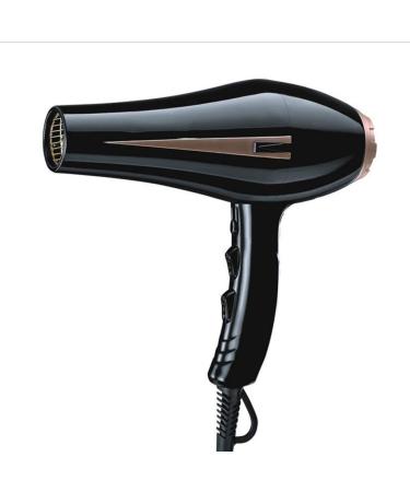 ADITAM Professional Hair Dryer Negative Ionic Salon Blow Dryer with Concentrator Nozzle Fast Dry Ac Motor Black Double The Comfort