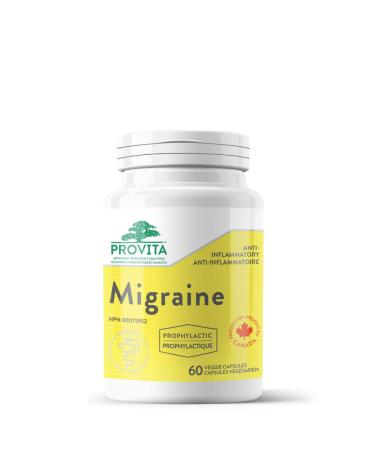 Provita Migraine - Natural Herbal Solution for Headaches Prevent & Reduce Severity of Migraines (60 Capsules)
