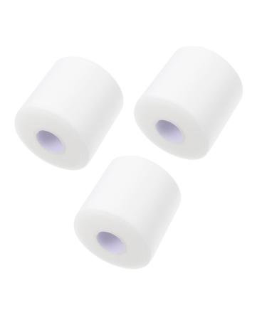 Gatuida 3 Rolls Sports Sponge Tape Damping Handle Cover Foam White Athletic Tape