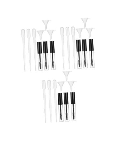 DRESSOOS 9 Set Empty Mascara Bottle Empty Mascara Tube Lotion Sample Tubes Eyelash Serum Tube Abs Transparent