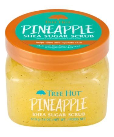 Tree Hut Pineapple Shea Sugar Body Scrub 18oz + Fragrance-Free Makeup Remover Towelette - Buy Online on GoSupps.com