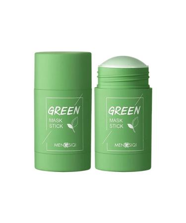 Green Tea Purifying Clay Stick Mask,For Face Moisturizes Oil Control,Deep Clean Pore,Exfoliating Mask,Improves Skin,Suitable for All Skin (Green Tea)