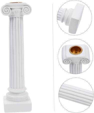 LIFKICH Wedding Decorations Decorative Candleholder 1pc Ancient Roman Column Candlestick Desktop Resin White Dinner Party Air Column Sculptures Home Decor Country Decor White 21.5X5.1X5.1CM - Buy Online on GoSupps.com
