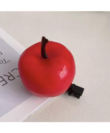 gaobaozhu Cute Red Apple Hair Clips Funny Fruit Hairpin Girl Hair Barrettes Cartoon Side Clip Bangs Hairpins Simulated Fruit Hair Accessories for Ladies Girls Gift - Buy Online on GoSupps.com
