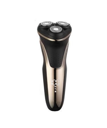GeRRiT Electric Shaver for Men Wet and Dry Waterproof Electric Razor Cordless Rechargeable Rotary Shaver Razor for Men with Pop-up Trimmer (Color : Gold)