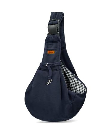 Cuby carriers dogs little dog cats sling pet carrier single shoulder pet bag for travel dog carrier bag with buckles (adjustable shoulder strap dark blue) adjustable adjustable shoulder strap dark blue - Buy Online on GoSupps.com