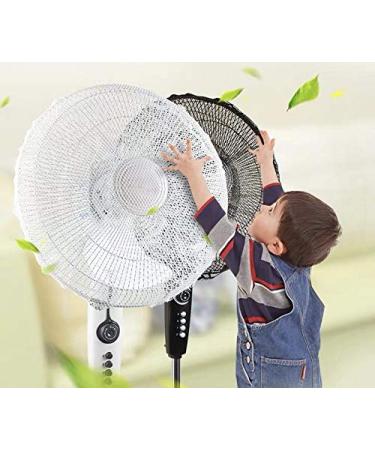 ARAWARA 2 Pks Fan Dust Cover, Fan Mesh cover, Baby Children Safe, Washable Reusable, Anti-Dust Cover, Workable for Round fan, 2 White Covers, 20 Inch