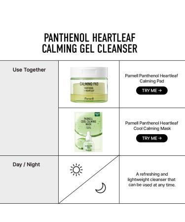Parnell Panthenol Heartleaf Calming Gel Cleanser | 180ml / 6.08 fl.oz soothing & moisturizing cleanser korea skin care korea beauty - Buy Online on GoSupps.com