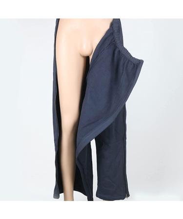 Daily Wear Patient Care Clothes for Elderly & Disabled | Thick Velvet Crotch Removable | L/Large Blue - Perfect for Fracture & Bedridden Care - Buy Online on GoSupps.com