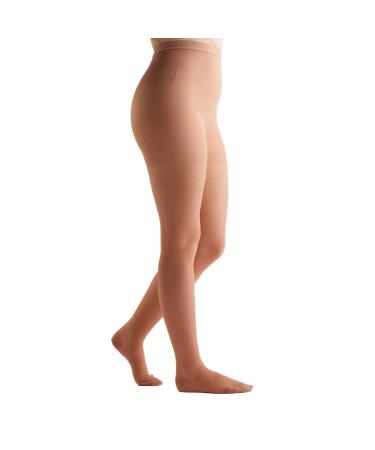 EvoNation Women's Compression Tights Made in USA 20-30 mmHg S nude
