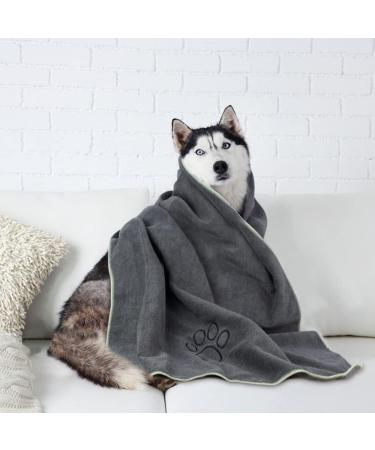 Buy Kinhwa Extra Absorbent Microfiber Dog Towel XXL 76x127cm - Quick-Drying Soft & Durable for Pets - Ideal for Dogs & Cats - Gray - Buy Online on GoSupps.com