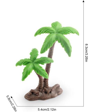 Palm Tree Decorations Tropical Coconut Palm Tree Model Mini Palm Leaves Building Model Tree Cake Topper Architecture Tree Artificial Coconut Palm Tree (A) - Buy Online on GoSupps.com