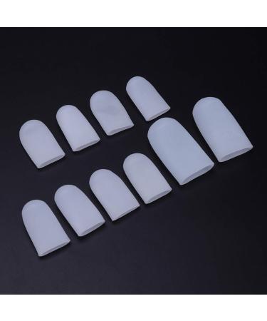 Silicone Toe Sleeve Covers - 5 Pairs for Ingrown Toenails, Corns, Blisters, Cracking, Eczema - Sizes S-L - Buy Online on GoSupps.com