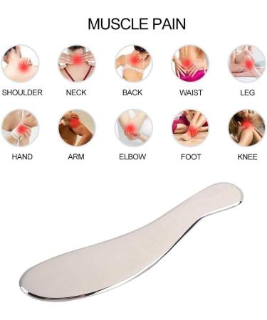Verdant Touch Body Scraping Board - Stainless Steel Gua Sha Tool for Muscle Pain Relief & Neck Massage - Buy Online on GoSupps.com